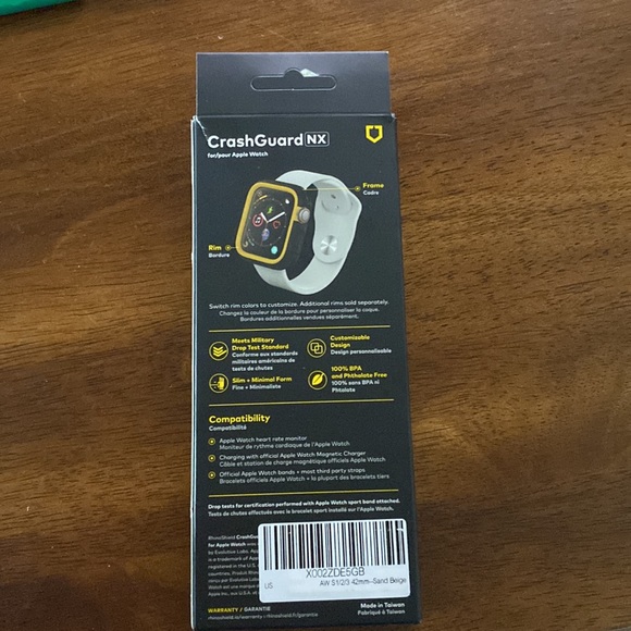NWT Apple Watch Snap On Case Rhinoshield military grade. 42mm series 1, 2, 3. - Picture 2 of 2